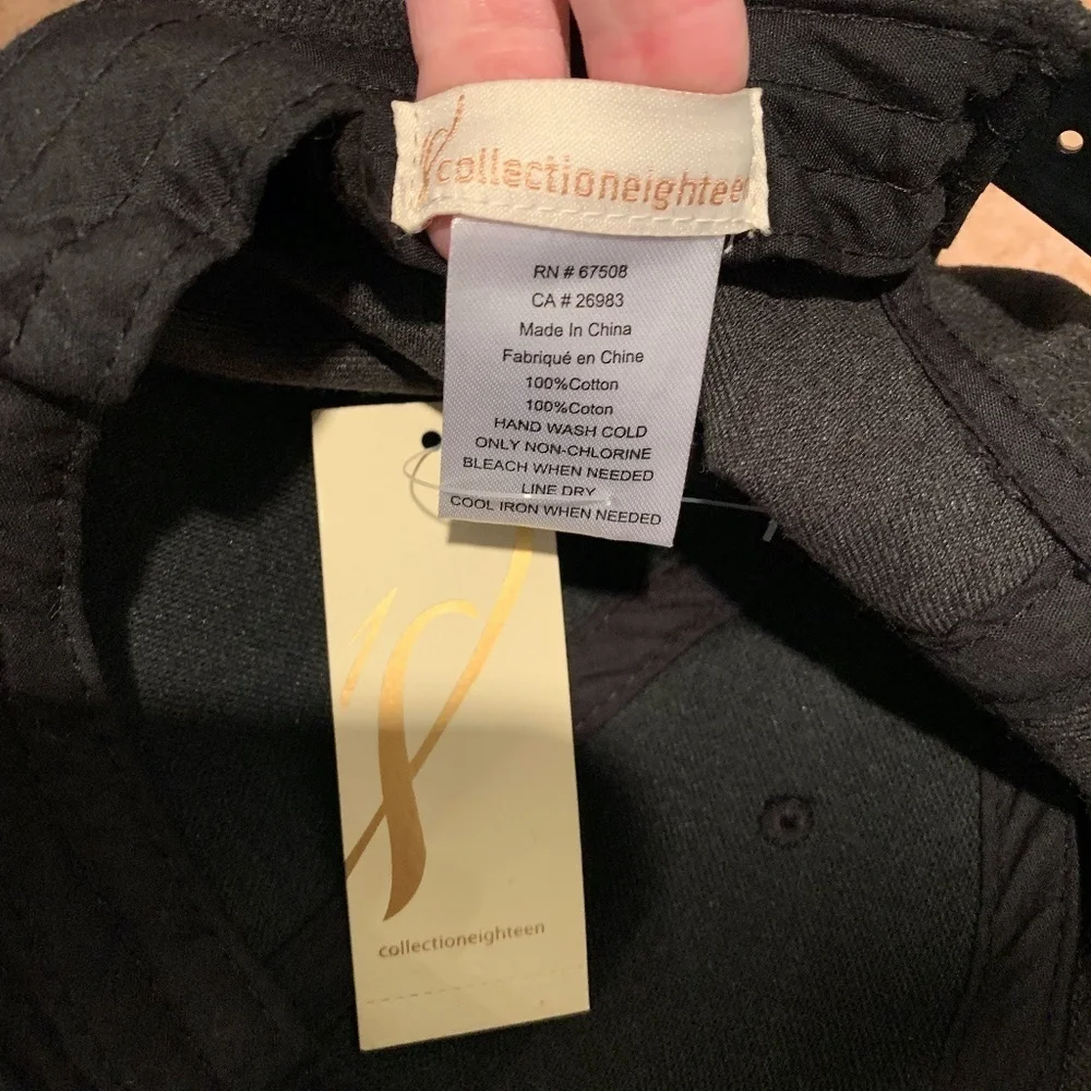 Collection Eighteen Snap Back Hat in Black One Size NWT